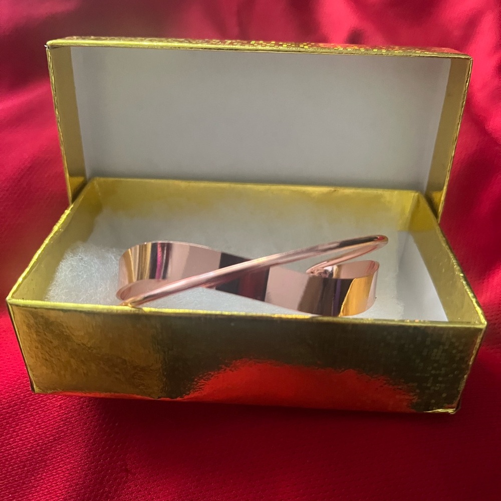 Rose Gold Tone Cuff Bracelet in Box